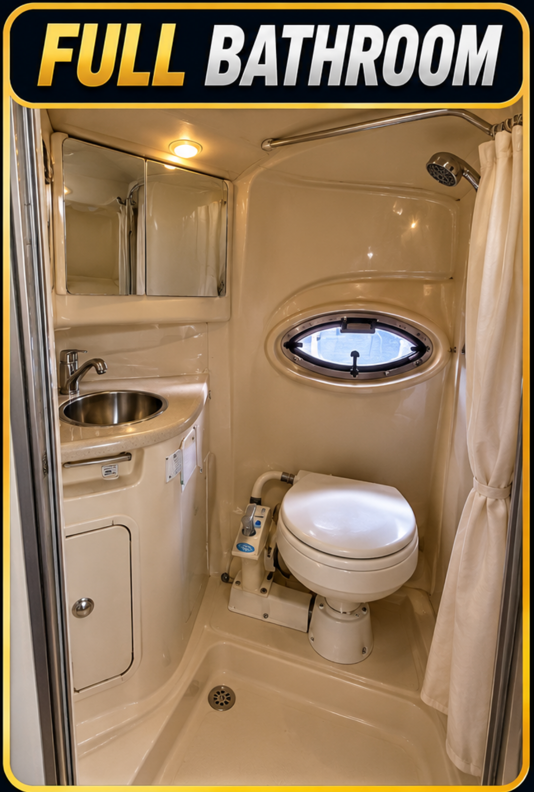 Private enclosed bathroom